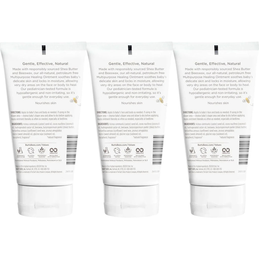 4 4 Oz Based Shea (Pack Pediatrician Ointment Safe, 3) Skin, & Multipurpose of Baby with 3) Balm, Burt's (Pack Butter, Dry Calms Eczema Healing Bees Plant Ounce Softens Formula, Diaper Tested, of
