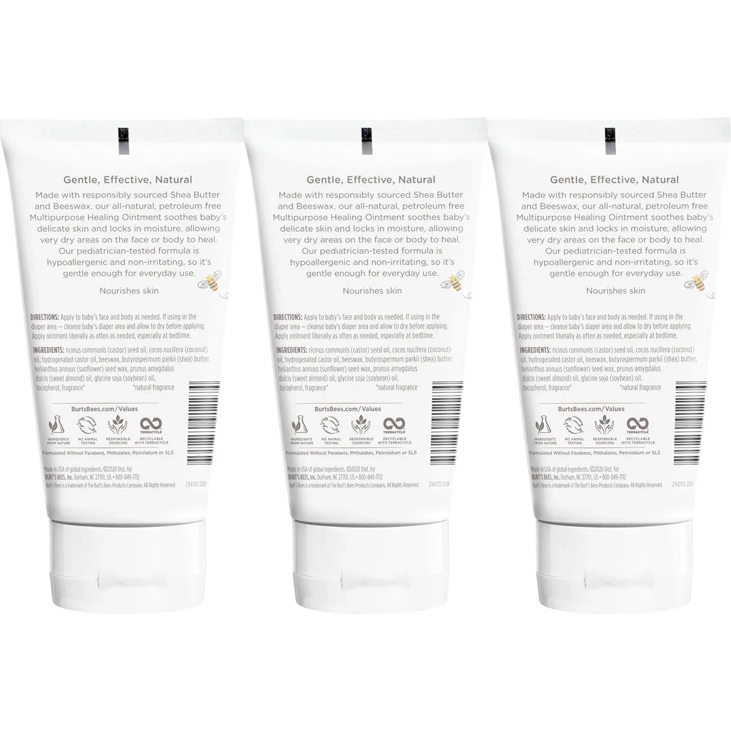 4 4 Oz Based Shea (Pack Pediatrician Ointment Safe, 3) Skin, & Multipurpose of Baby with 3) Balm, Burt's (Pack Butter, Dry Calms Eczema Healing Bees Plant Ounce Softens Formula, Diaper Tested, of