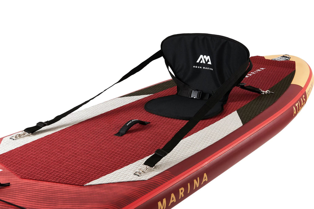 ATLAS - Fin, Paddle 12'0" Pump Aqua Up Harness Bag, Paddle, SUP Package, Stand - Safety & Carry Inflatable Board including Marina