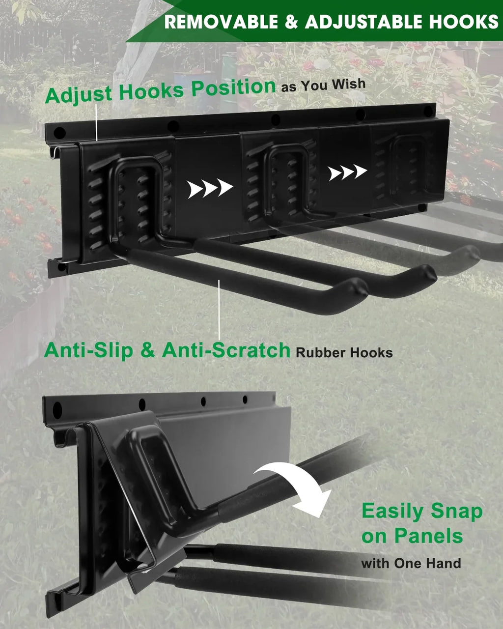 8 Heavy LBS Organizer with Adjustable 32 for 6 Organizer Tool Garage Yard Rack, Duty TOPHDY Storage Garage Mounted Hooks, Garage, Holds up to Inches Tool Wall 200 Piece
