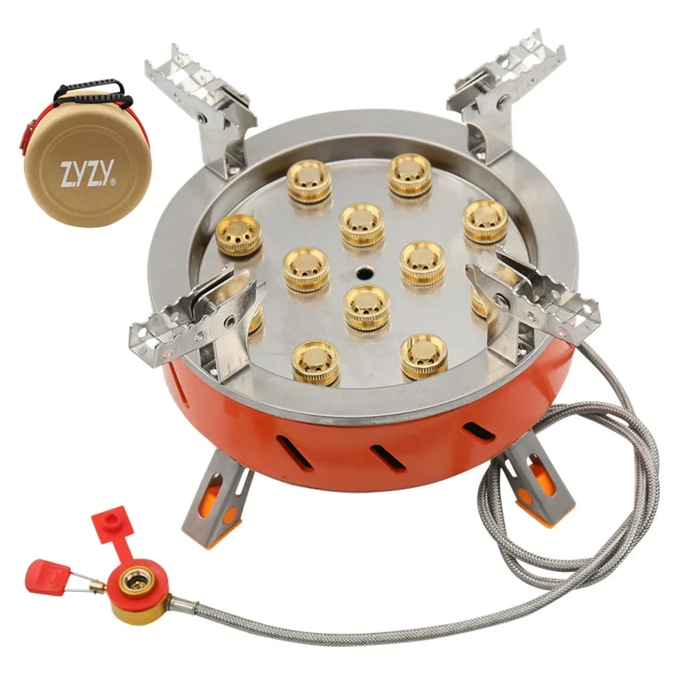 Core Windproof Piezo Stove, 12 Zyzy Adjustable Ignition, Camping Valve with Backpacking Stove