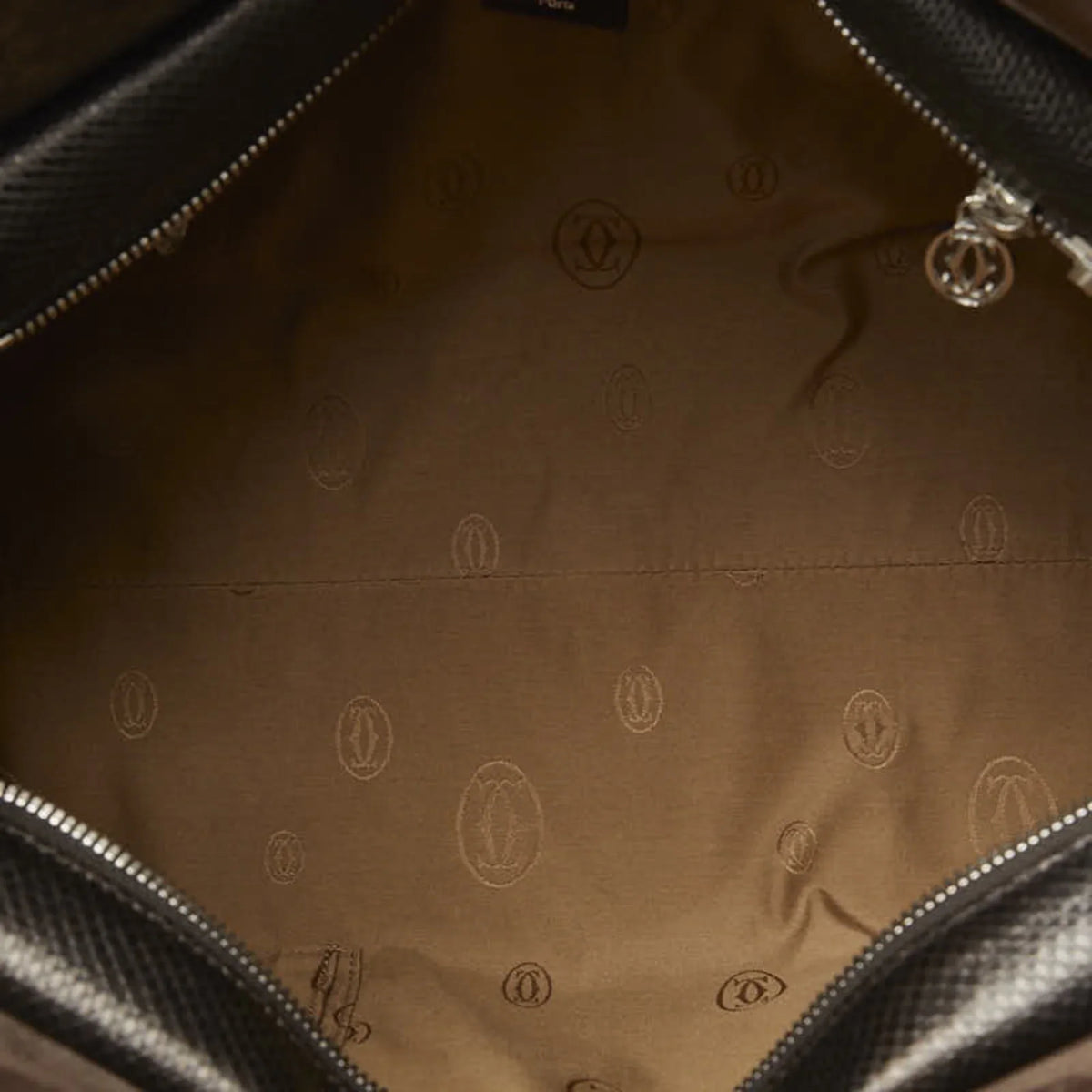 Pre-Owned Cartier Ladies CARTIER Handbag Marcello (Good) Leather Suede Brown