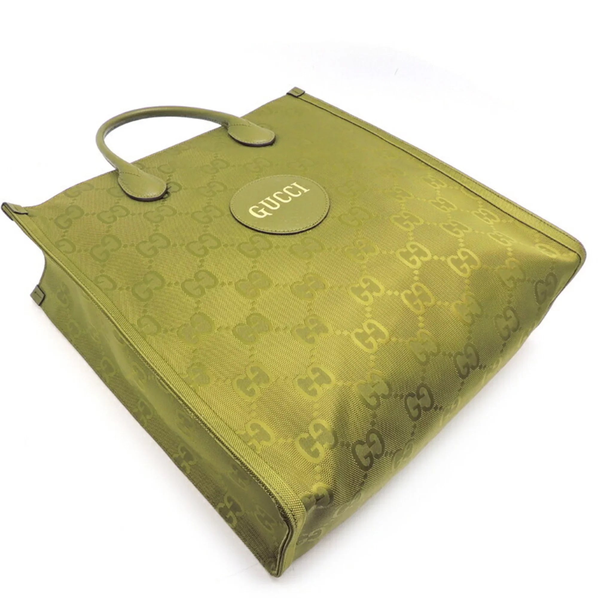 Gucci Off Grid Recycled The Tote Nylon Ladies Only) GG Green Pre-Owned (Day Lining Forest 696043 (Good) Bag Medium