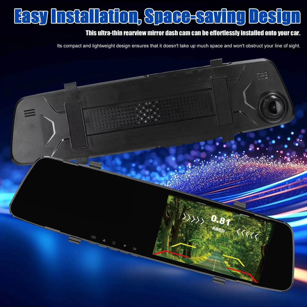 Cam Radars Dash Nebublu Rear Camera,Reco Dual Camera Apexeon Dash 1080P Reverse Dash Inch Rear Support Camera Screen DVR 4.3