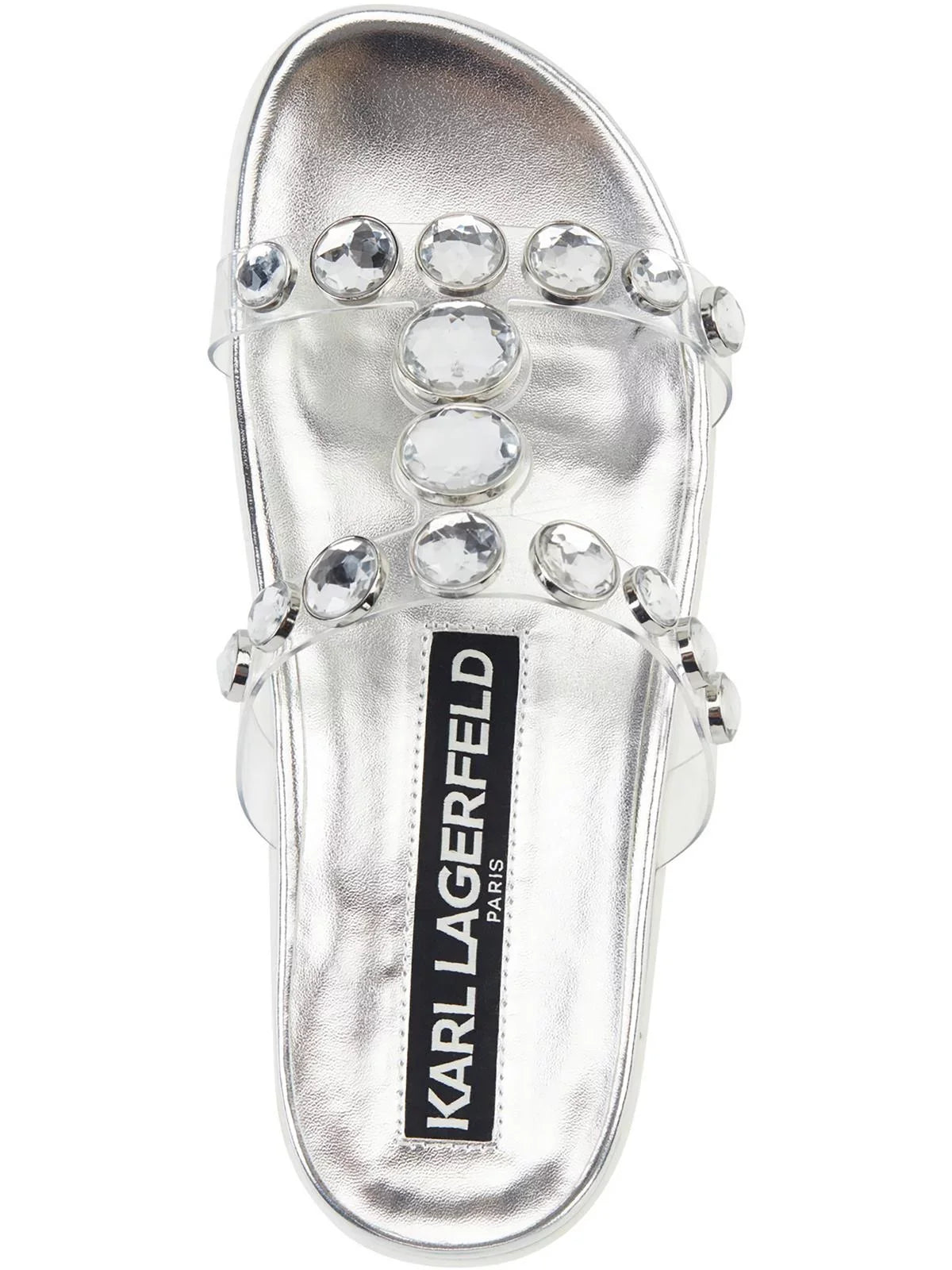 Faux Slip Womens Karl Lagerfeld Leather Paris On Sandals Belinda Slide