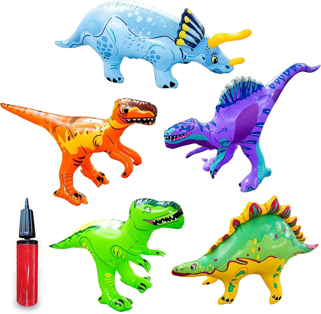T-Rex Pump Toys Dinosaur Dinosaur Inflatable Set Dazmers | With Playset -