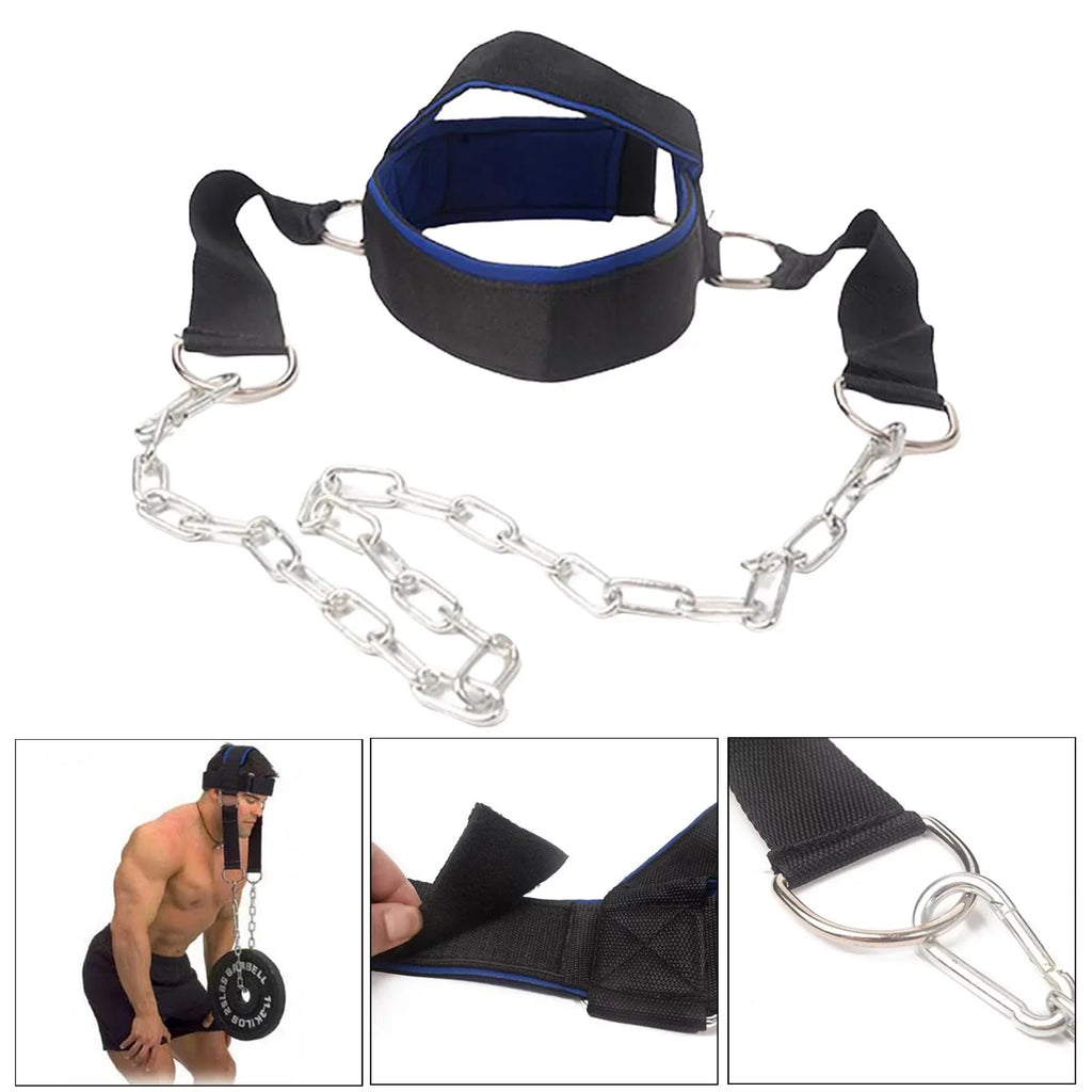 Exercise Exerciser Boxing Lifting Chain Strap Strength for MMA Head Neck Workout Neck Strengthener Belt Fitness Harness Weight Steel Head Strong