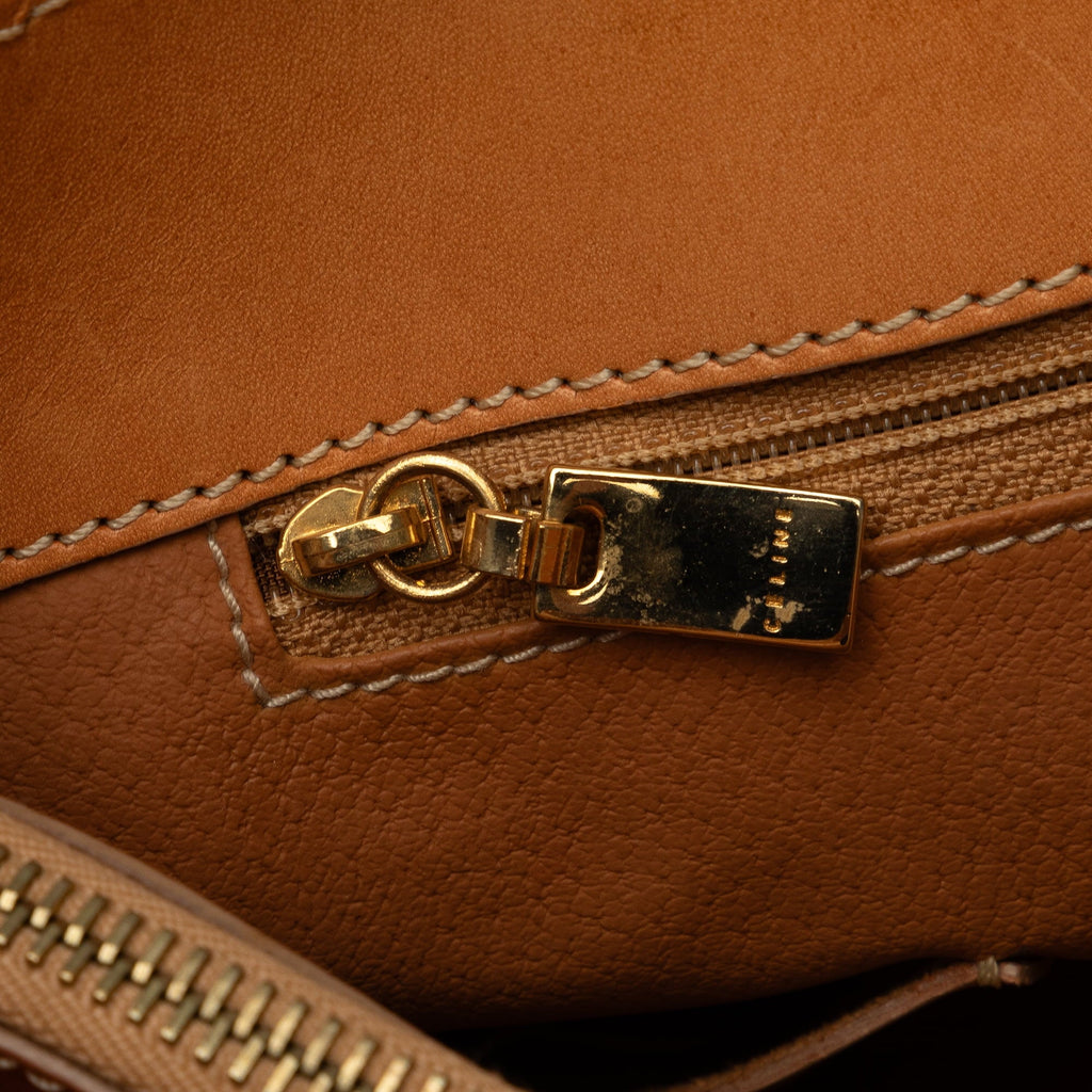 Bag Macadam Authenticated Celine Coated Pre-Owned Tote Canvas (Good) Brown Unisex Fabric