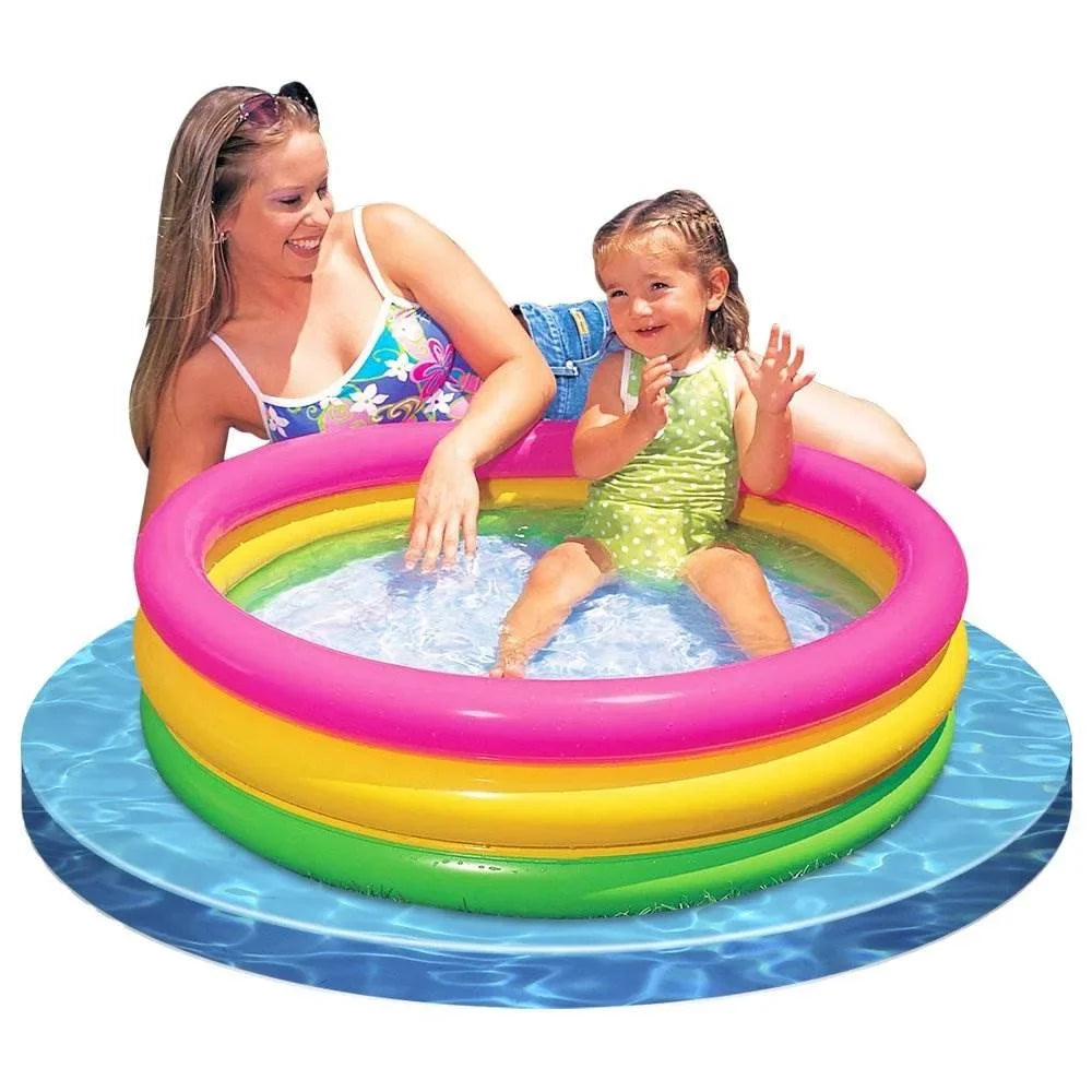 Colorful 3 Inflatable Pool, Sunset Baby Swimming Glow Multicolored Intex