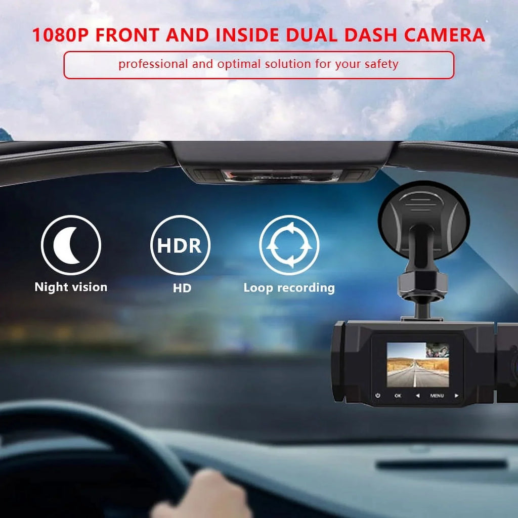Cam Cam Driving WiFi with and Speed Dash and Mode, Dash Dash Camera FIEWESEY Inside, Dual Parking Recorder GPS 1080P Loop Recording Front