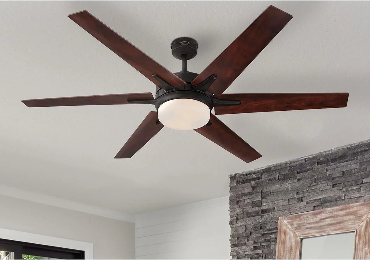Inch, and Google Alexa Frosted 74002B00 Control, WiFi Home LED Smart Opal Glass 60 Light, Remote Lighting Transitional Compatible Fan with Amazon Cayuga, Black-Bronze with Finish, Ceiling GOURE