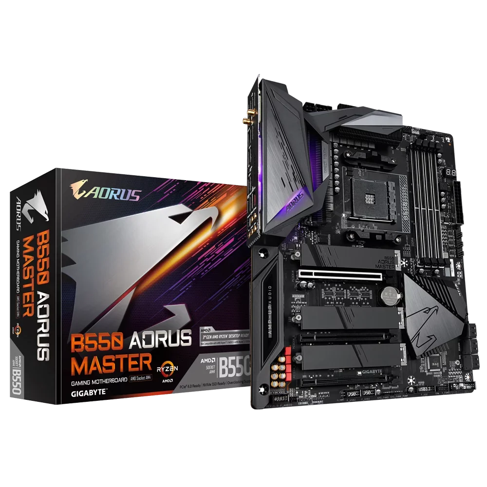 VRM AMD 16 AORUS with Direct B550 GIGABYTE Digital Motherboard Phases