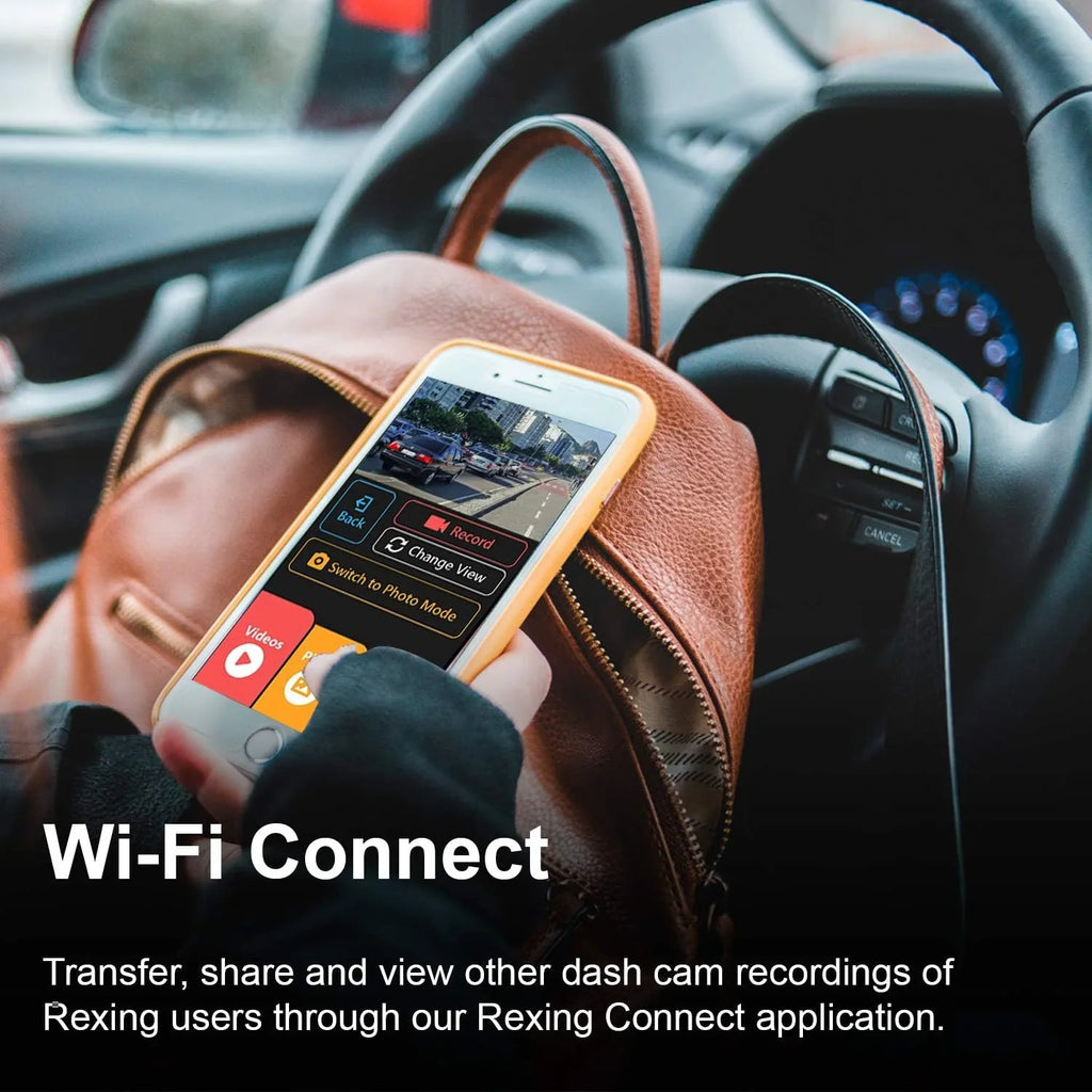 Front Cabin Full Inside HD 1080p Dash and W202 Wi-Fi Rexing Box Open Cam