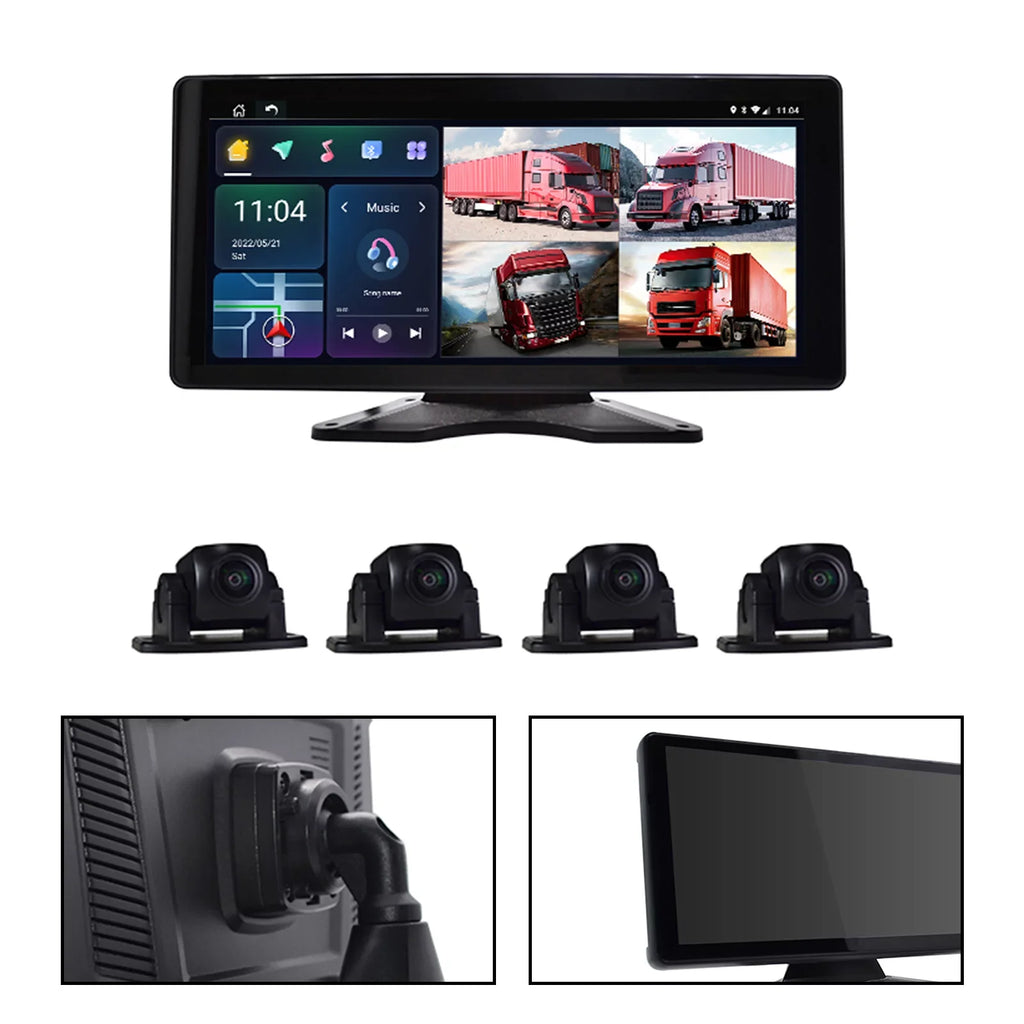AI DVR Driving RV Monitor GPS Video Recorder for Screen 10.36" Truck Touch Bus