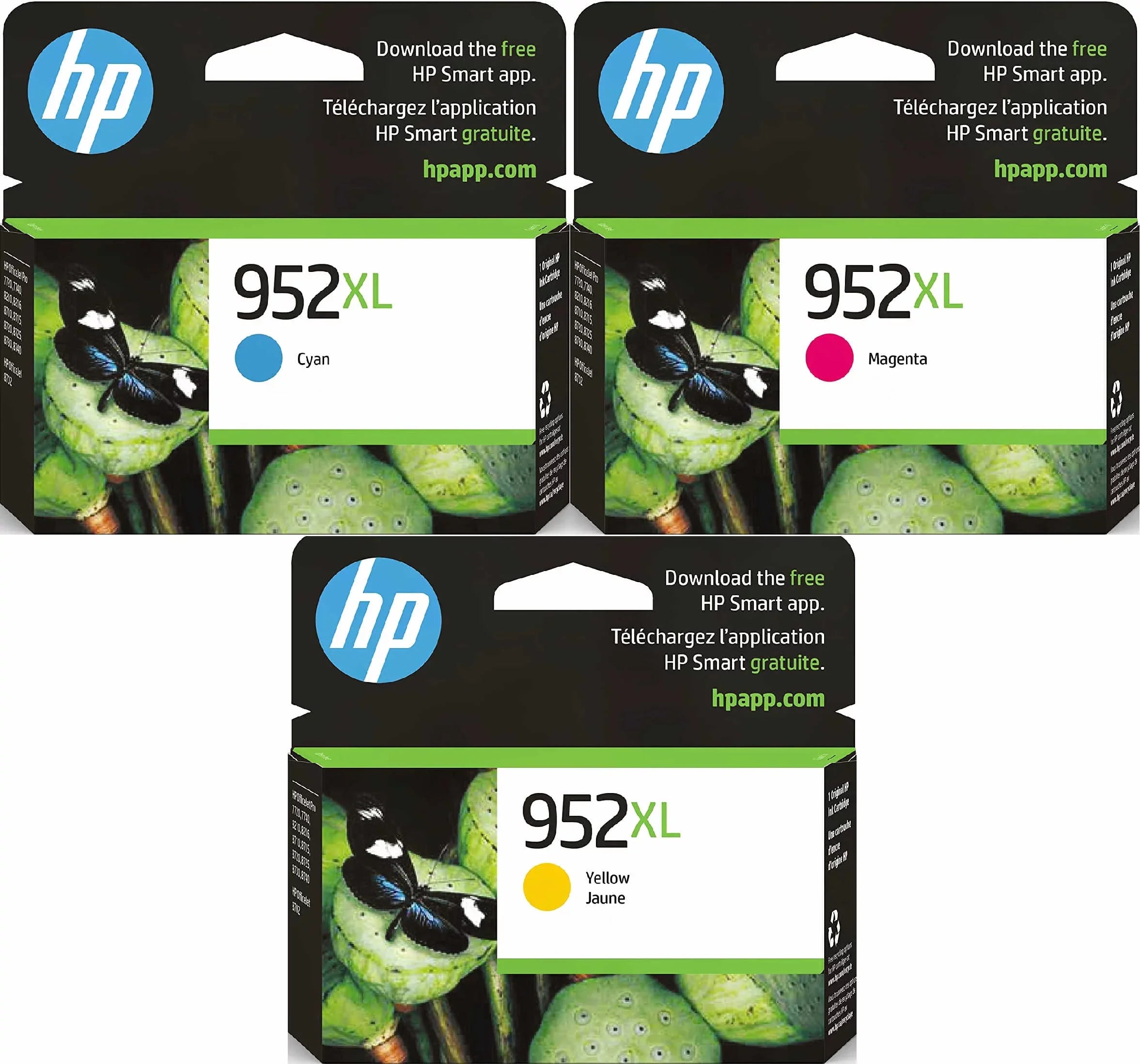 HP Magenta, Color 952XL Yellow) 1 952XL Cyan, 952XL 952XL 1 (1