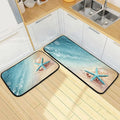 Carpet 19.7"x27.6" Room for Wave Entryway, Perfect Runner Bedroom Sea Starfish Living + and 19.7"x47.2" Summer Conch Kitchen Beach Washable Bestwell Mats Floor Rugs, Rug Area