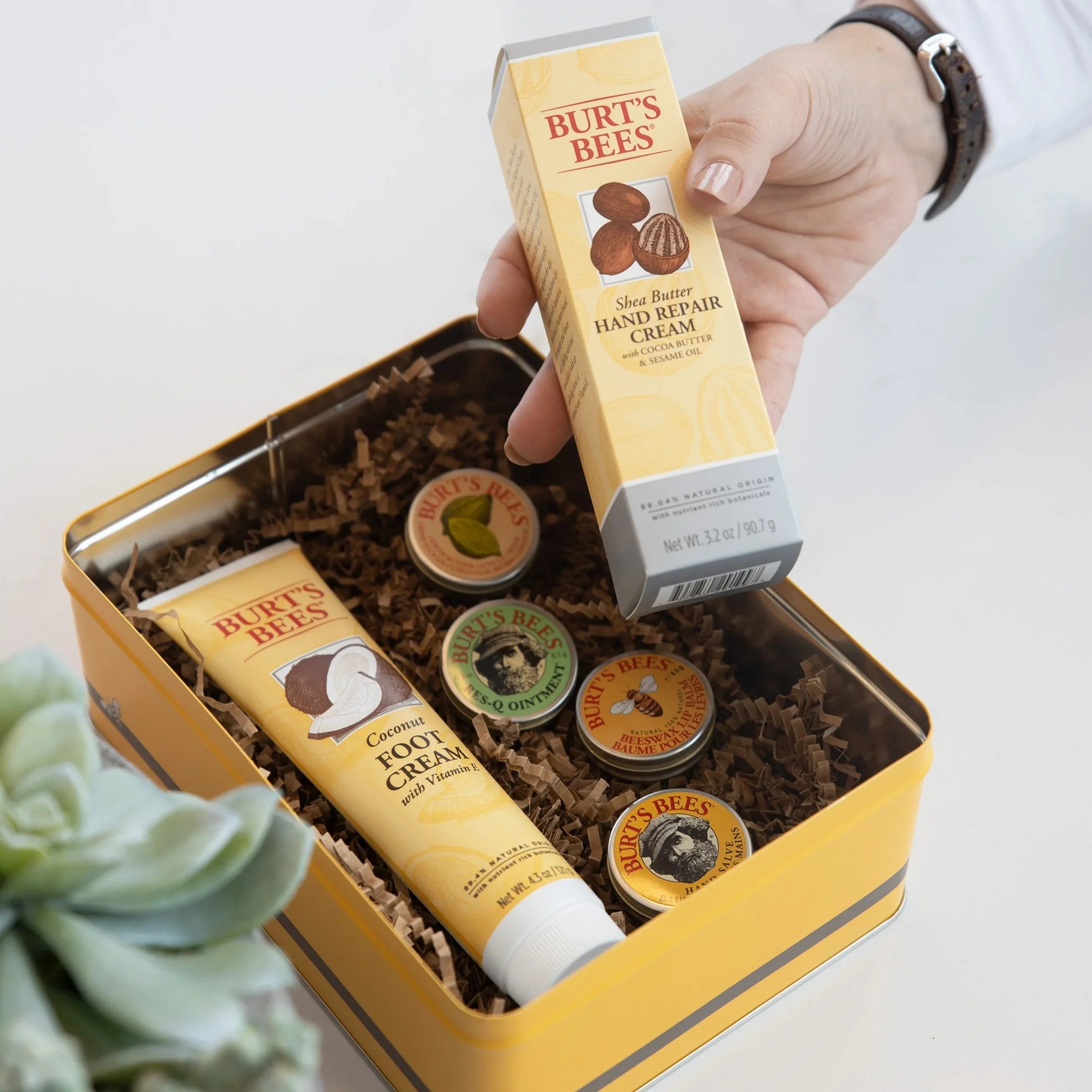 Classics Repair Hand 6 Hand Cuticle Cream, Balm, Bees Cream Ointment, and Foot Products Set, Lip Tin in Cream Burt's Res-Q Gift Giftable Salve,