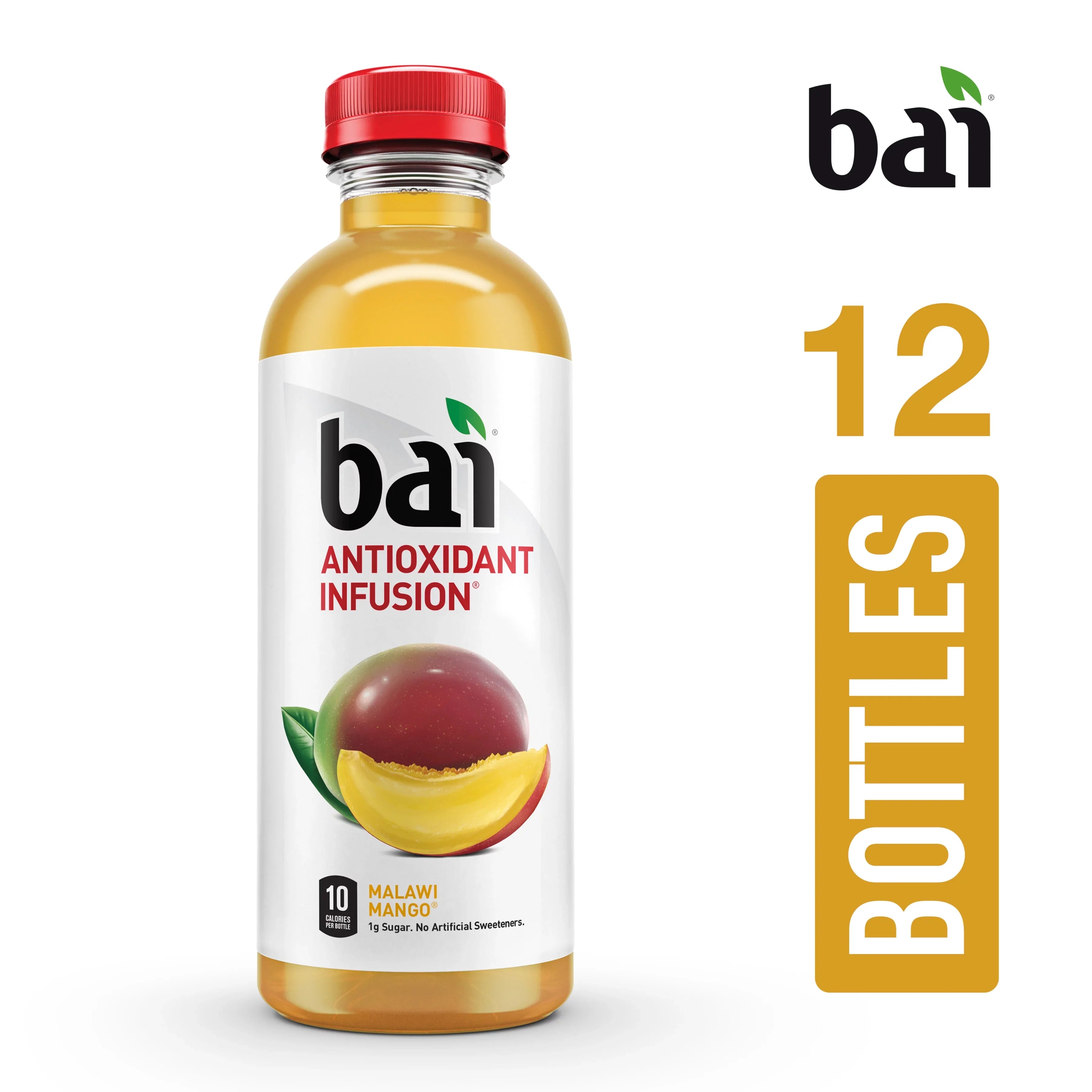 Antioxidant Malawi 12 Oz, Drink, Mango, Fl Gluten-Free, Bottles Pack Bai Infused 18