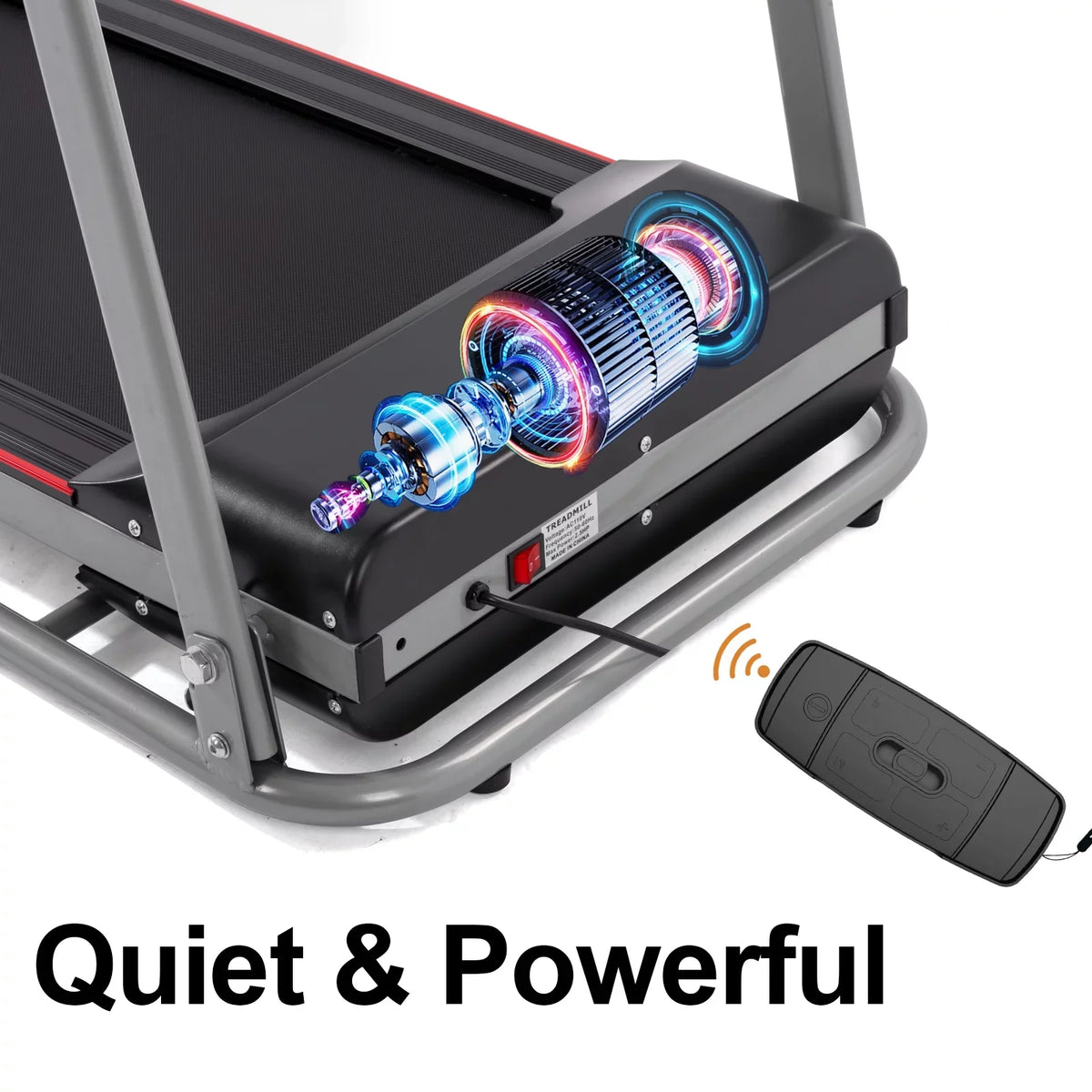 Walking for Machine Running Portable Foldable CoSoTower - Capacity with Desk Running Treadmill Folding Compact Spaces for 2.5HP Electric and Workout, Treadmill 265LBS Home Small for Weight