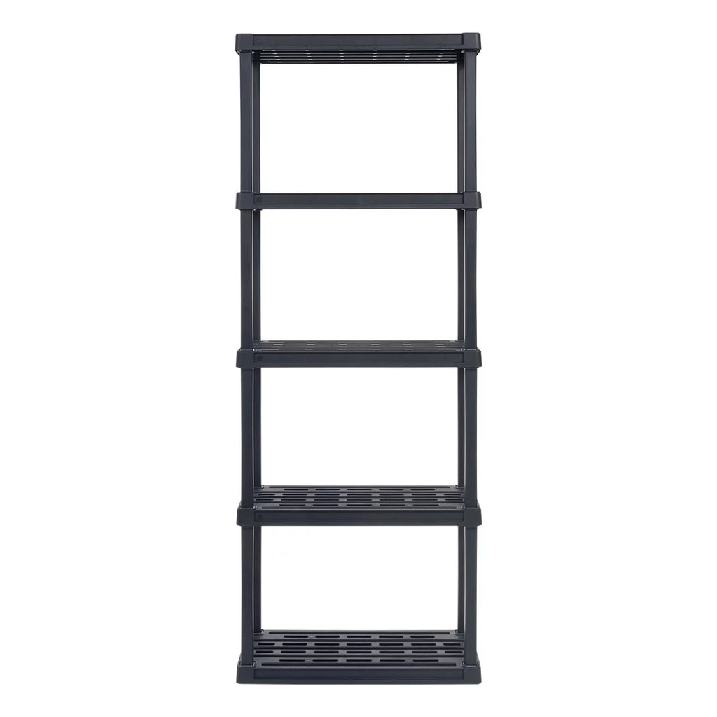 Storage Shelf 5 Plastic Black lb. Rack 200 Capacity, -Tier USA IRIS Total with