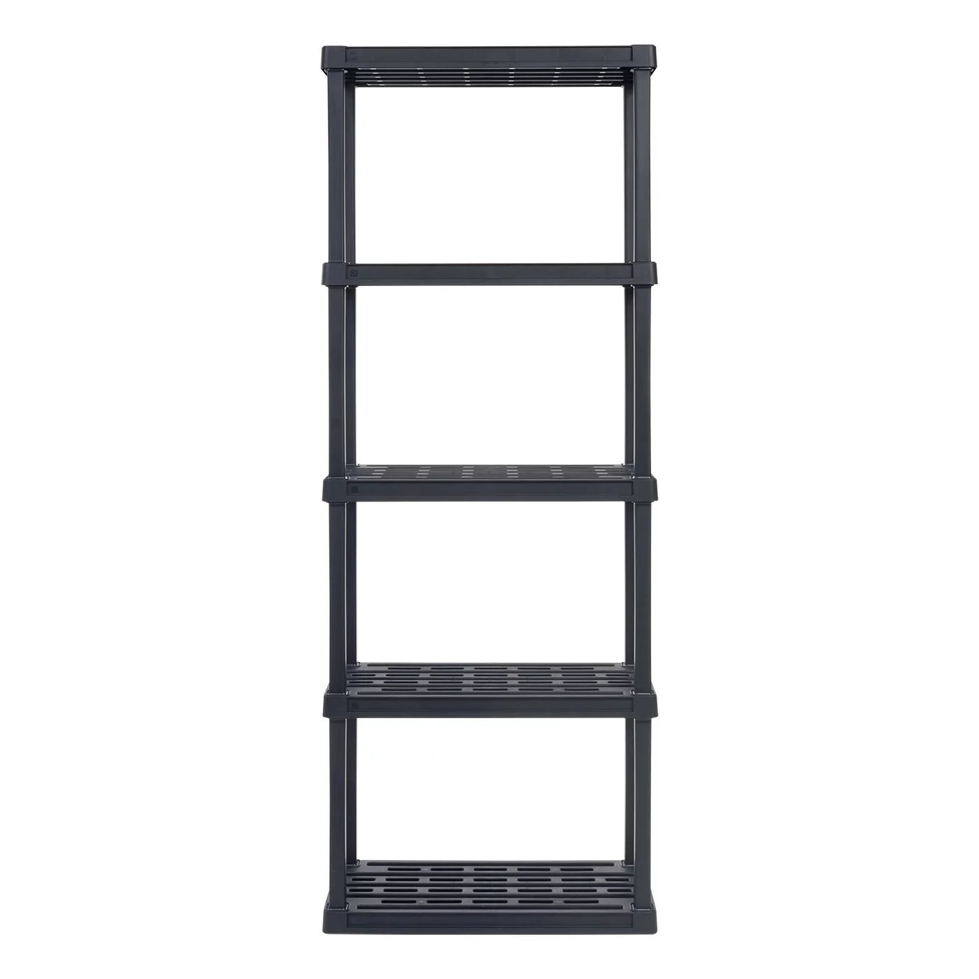 Storage Shelf 5 Plastic Black lb. Rack 200 Capacity, -Tier USA IRIS Total with