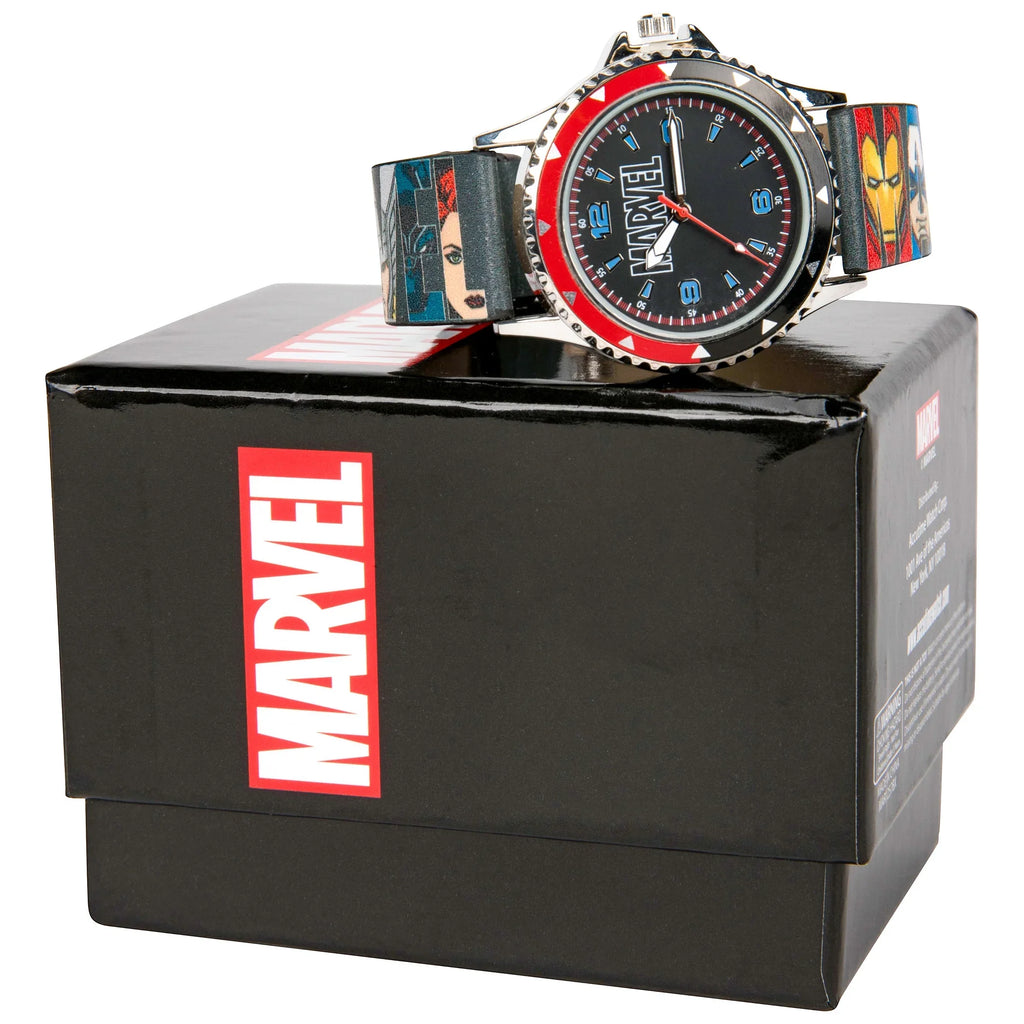 Watch Analog Marvel Logo Overlay Avengers