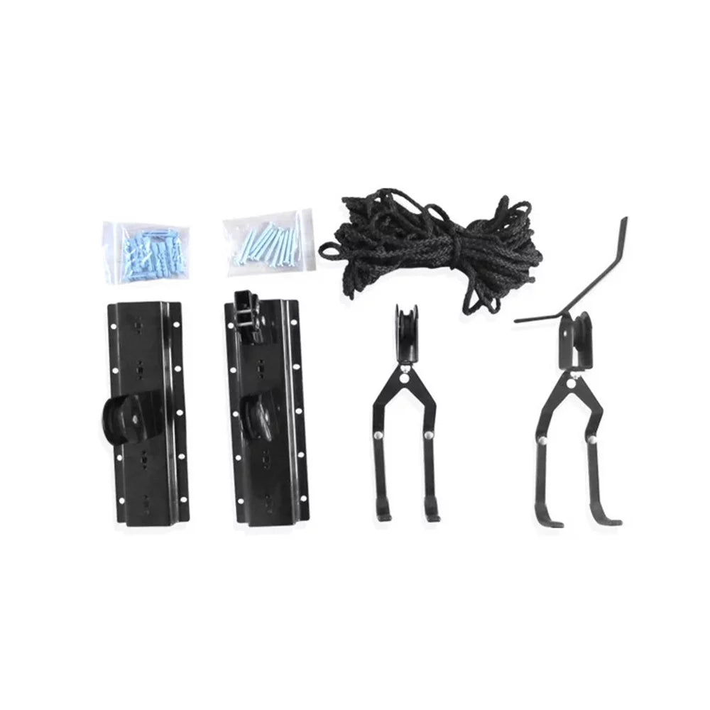 Overhead Garage Bike Radirus Duty Bike Ceiling System, Hanger, Rack Pulley Heavy Lift Storage