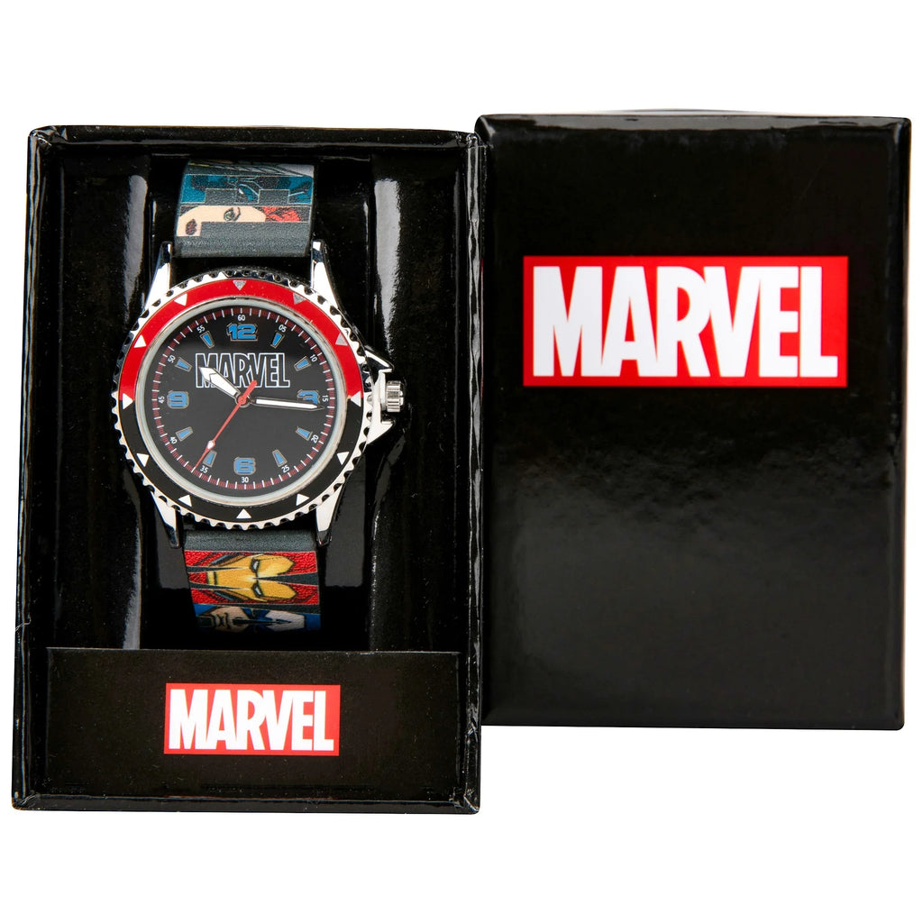 Watch Analog Marvel Logo Overlay Avengers