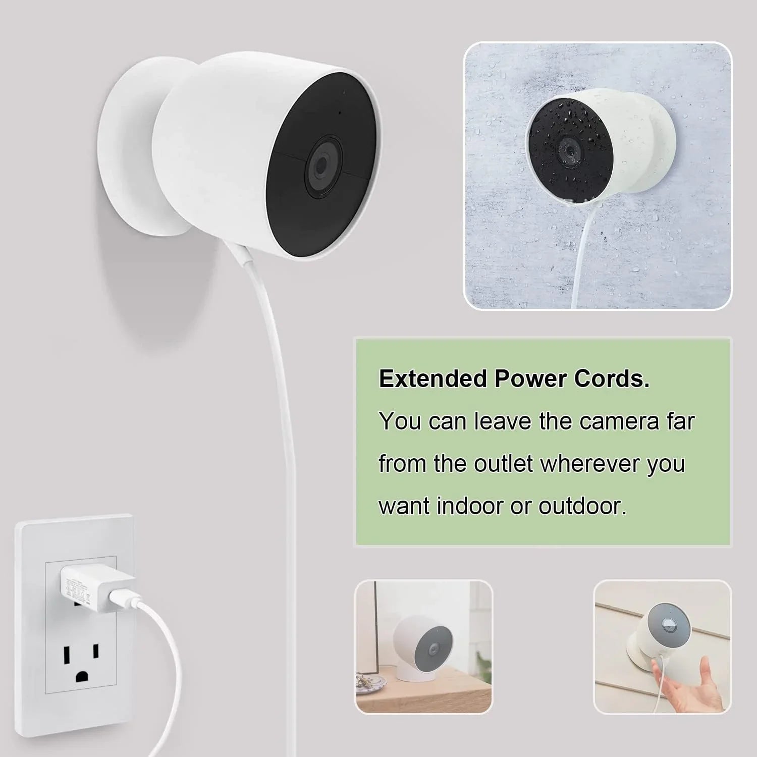 Power Weatherproof Cable Charging (y) ft/2m Only, Nest WOFTD Cord 6 for Cam - Google