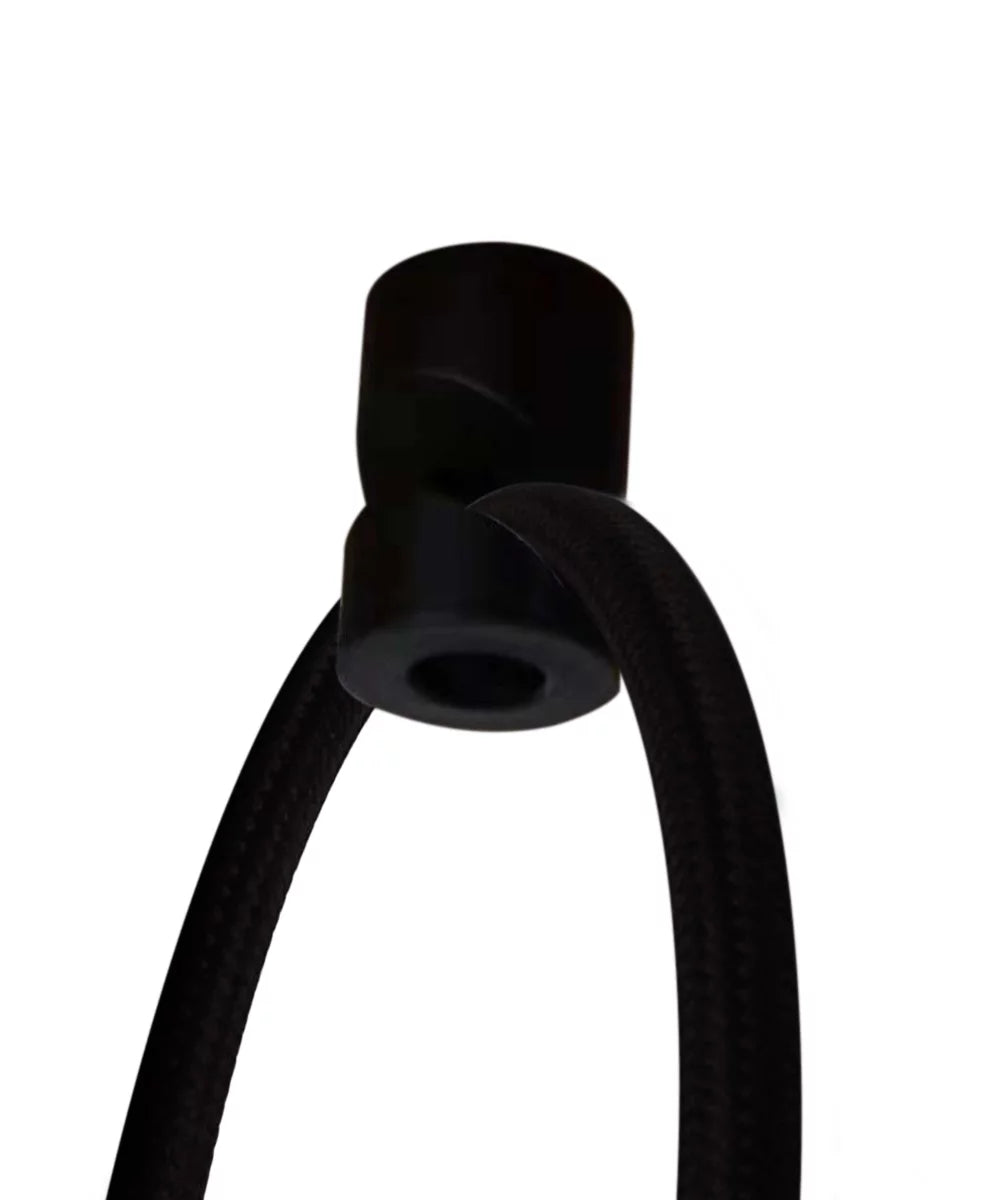Oatmeal Shade, Square Plug-In Swag 14"w Corner Light Black Pendant Rounded 1 Drum Cord
