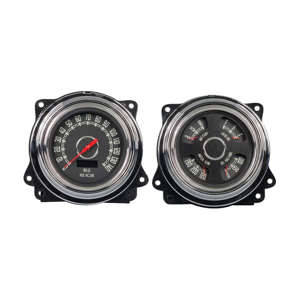 New 47371-01 47-53 Gauge Woodward Black Kit 2 Vintage Chevy USA