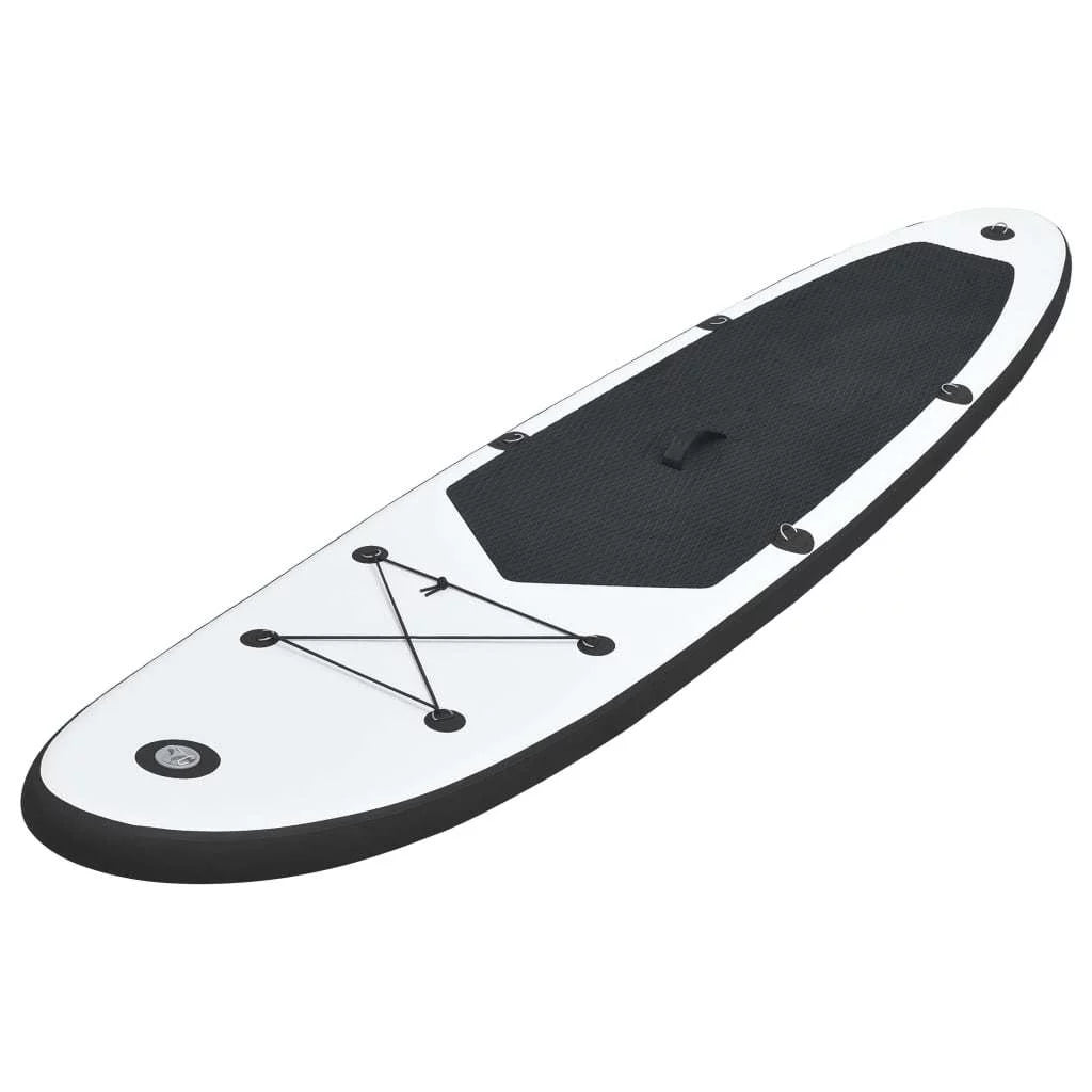 Timeless Inflatable White in Paddle and Stylish Black Set Stand Board Up