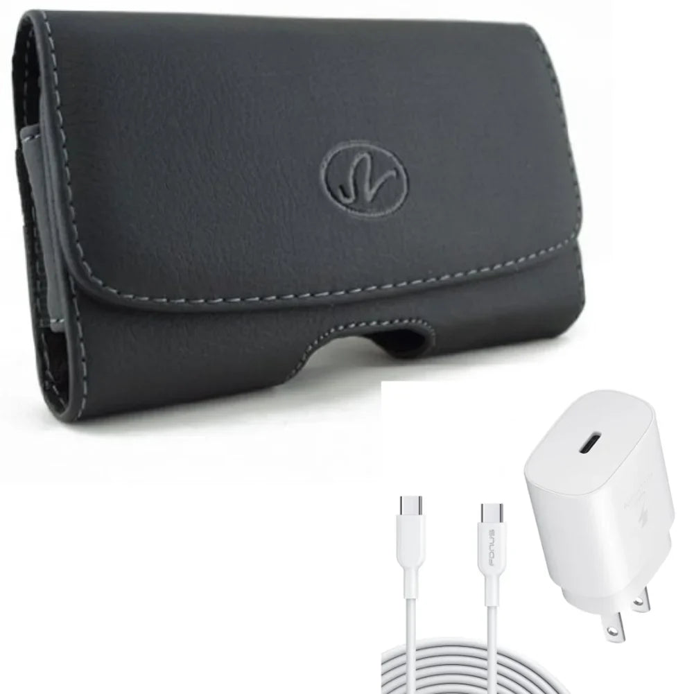 Pro Fast for 4 Leather Type-C Premier 6ft 5 Jitterbug Home 4 ThinQ, Case 25W (L455DL), USB-C G8X ThinQ, Lively LG G7 PD Charger Cable w Clip Plus Stylo Plus, - Smart3 Harmony Belt Swivel