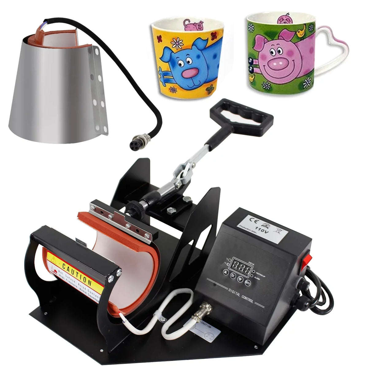 Mug Heat Transfer Coffee Sublimation Digital 2 1 in ZENSTYLE Cup Press Machine