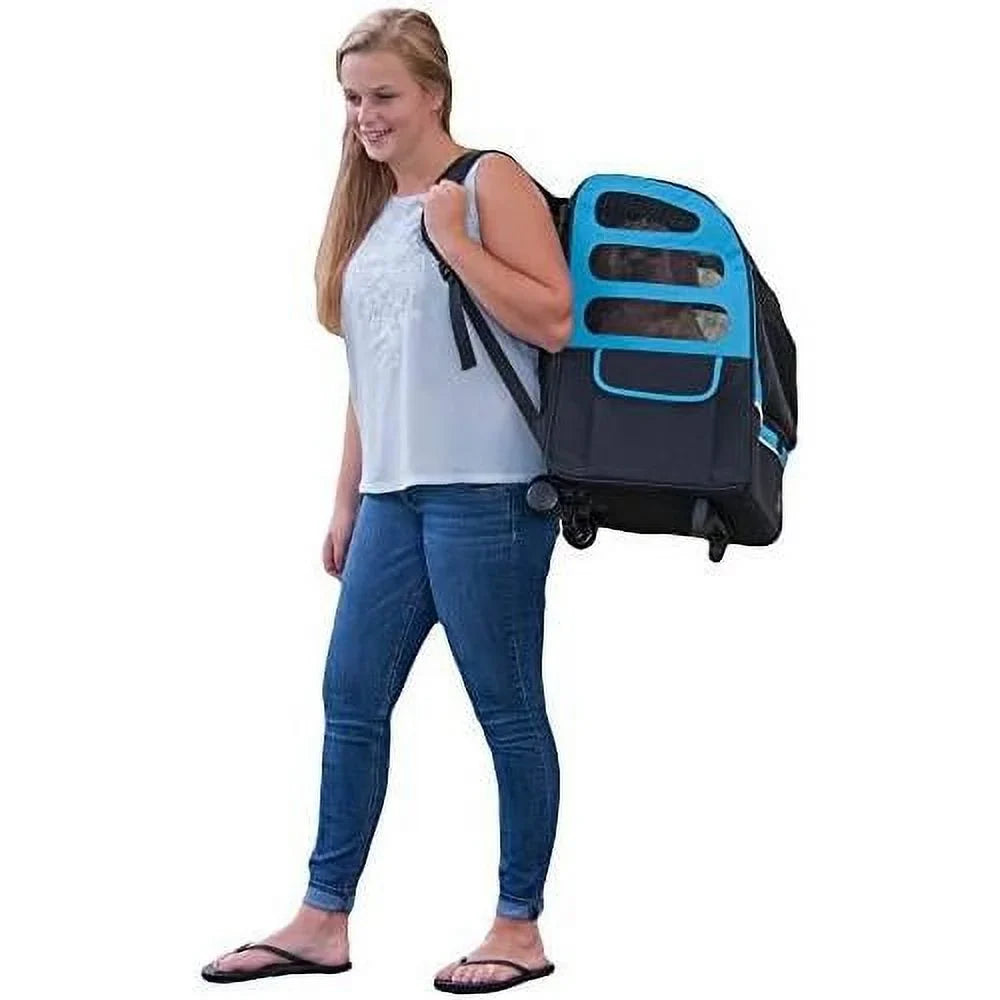 Mesh Plus Pouch, For Car Telescoping Extra Ocean (PG1280OB) Seat Blue, Ventilation, Traveler Travel Cats/Dogs, Large Handle, Carrier, Tether, Storage Included