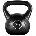 Home, Lbs. Coated HDPE Black 35 Workout, Easyfashion for Fitness and Kettlebells Gym
