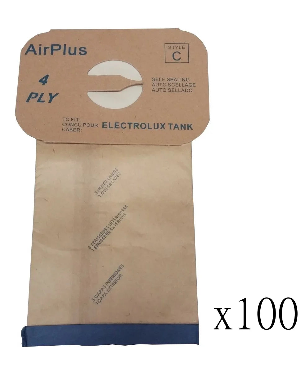 '- Filter 4 Electrolux Vacuum Bags C Style Ply for (100)