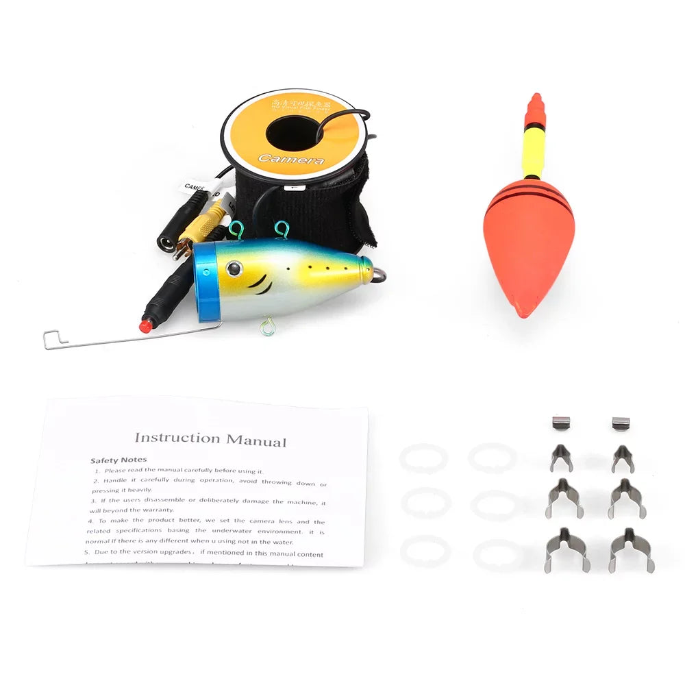 Cable 24 Waterproof Ice 1200TVL Fishing Fish 15m30m50m with Boat Fishing LEDs Accessories Shape Underwater