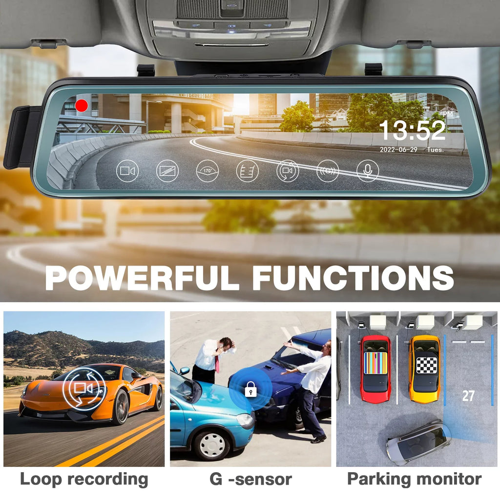Dash Car Backup Recorder Camera Cheefull and Backup Dash Recorder Vehicles Front Monitor 1080P Camera Camera SetCamera Driving Rear 1