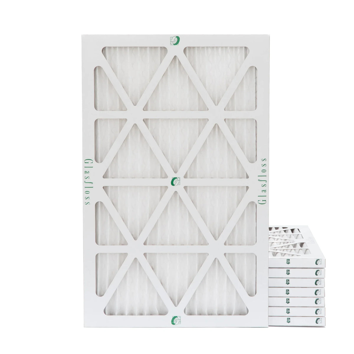13-1/2 ( 8 Size: Pleated 14x25x1 Furnace MERV Industries. ) Glasfloss Filters Air by Pack 7/8 x Exact 24-1/2 x AC 10