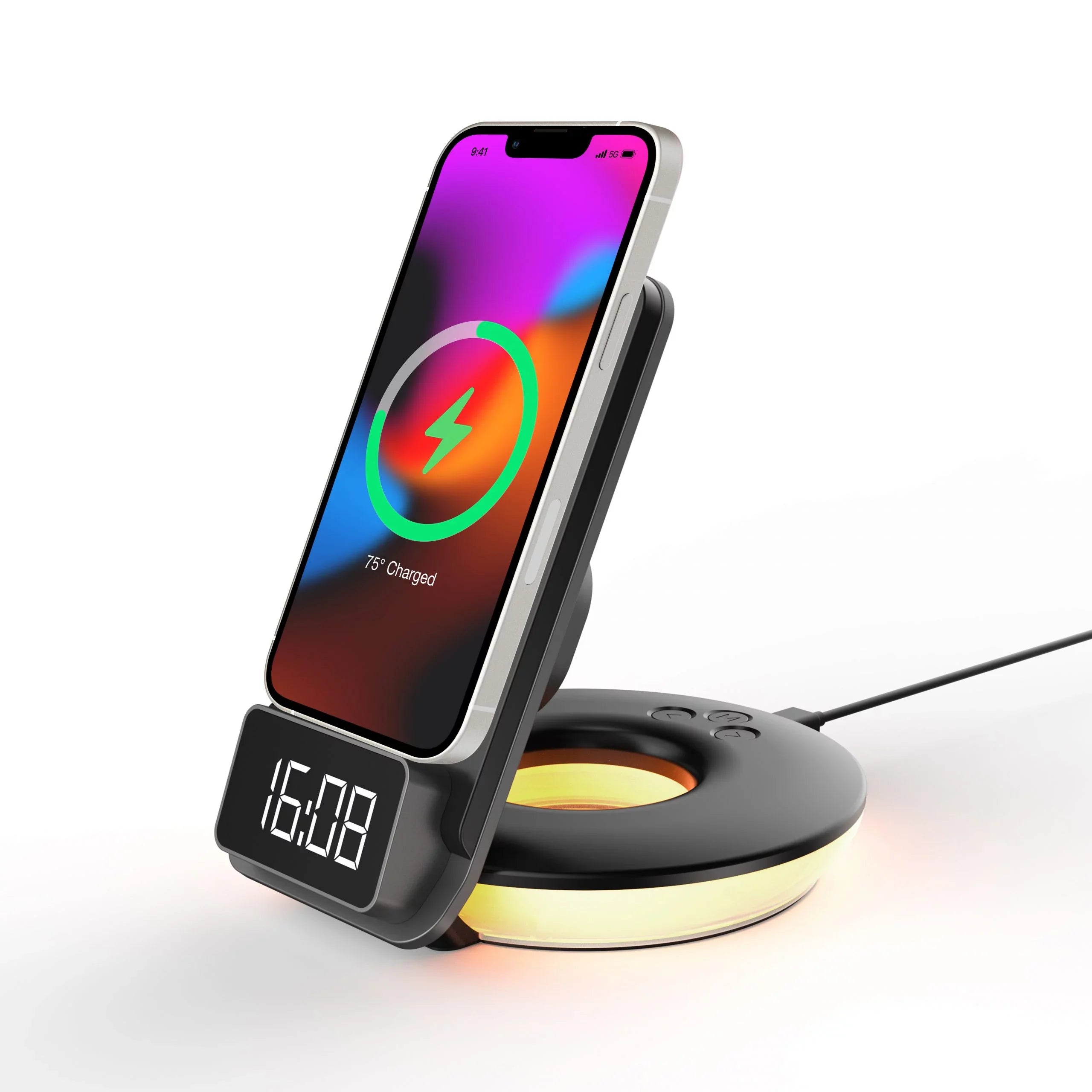 Wireless 3-in-1 Lamps Black Rexing Control, Station, - Charging RS7 Touch Table-Desk