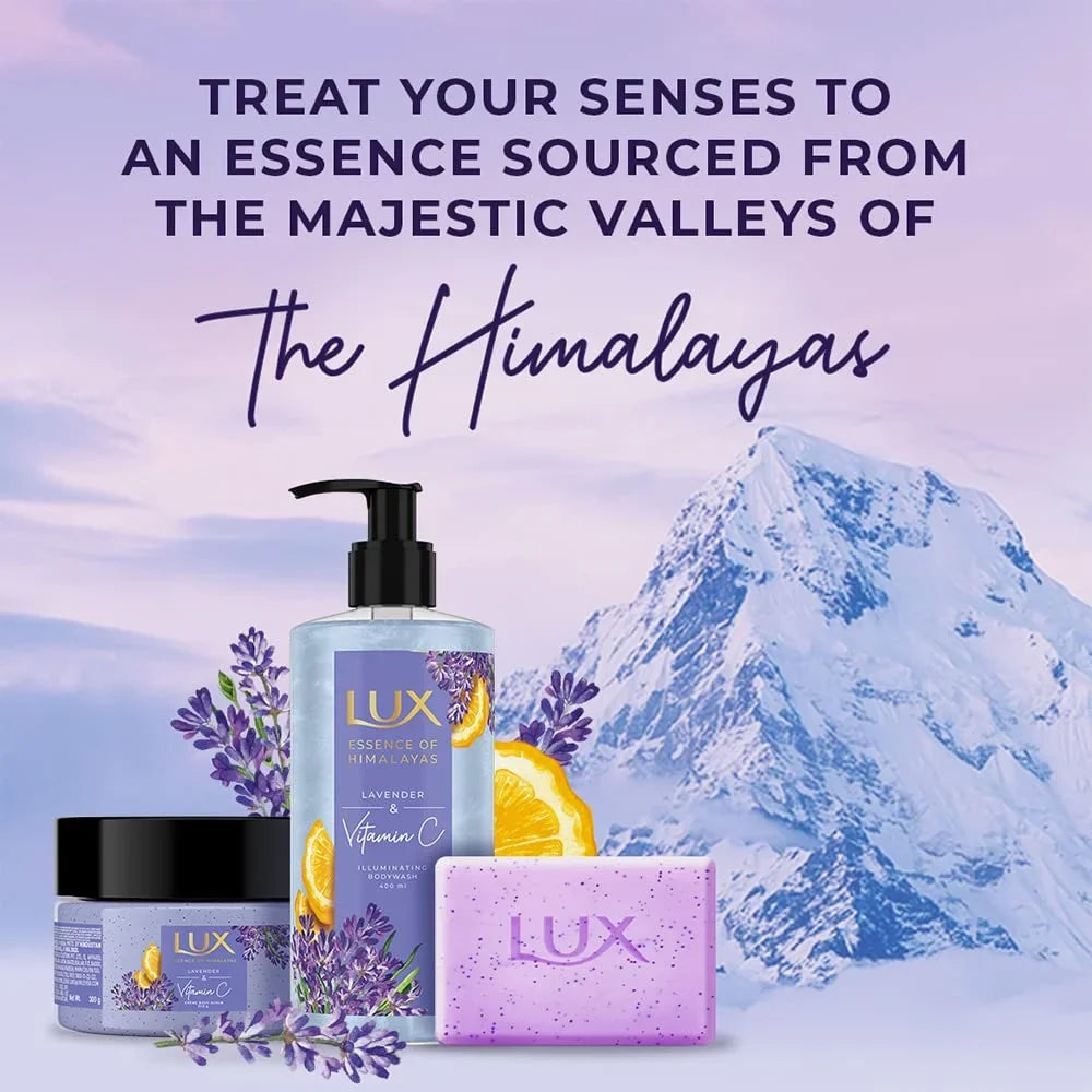 Lux Exfoliating Lavender Vitamin Soap C & 5X125G