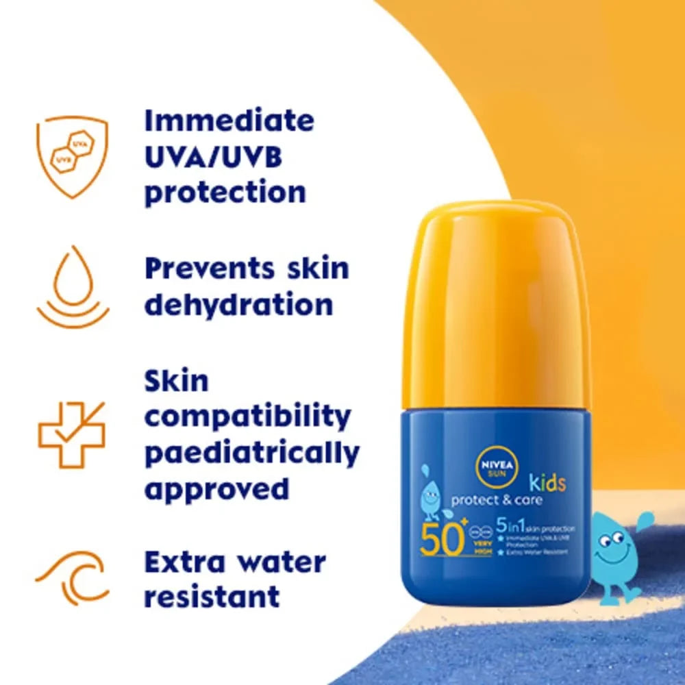 Sun Roll-On 50 Kids Spf50 Nivea With High Caring By Nivea Ml