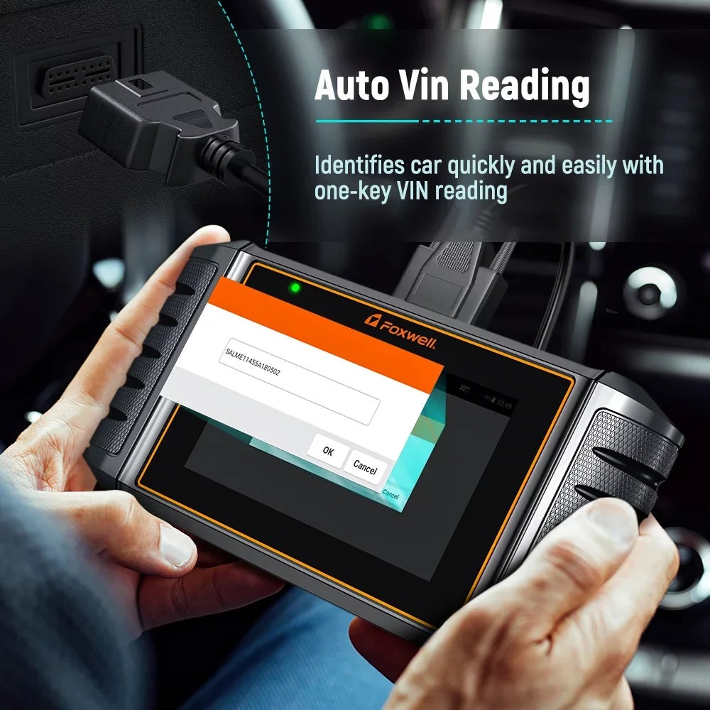 Throttle NT726 Diagnostic Injector Reset Reader System ABS Service Automotive All OBD2 Gift: 12 BMS Reset Automotive OBDII FOXWELL Scanner, Tester Code Suspension Coding Tool Bleeding Battery Scanner