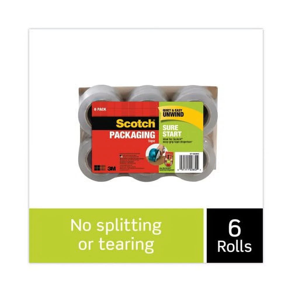 Sure 6/Pack Packaging Core, Start 1.5" Dispensers, for Scotch Tape x ft, 1.88" 75 DP1000 Clear,