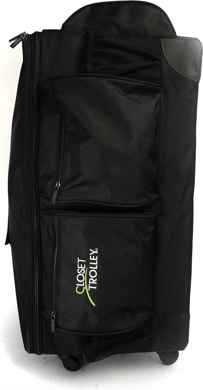 '- YFbiubiulife Dance BLACK Garment Bag Collapsible Rack Rolling w/No-Lean