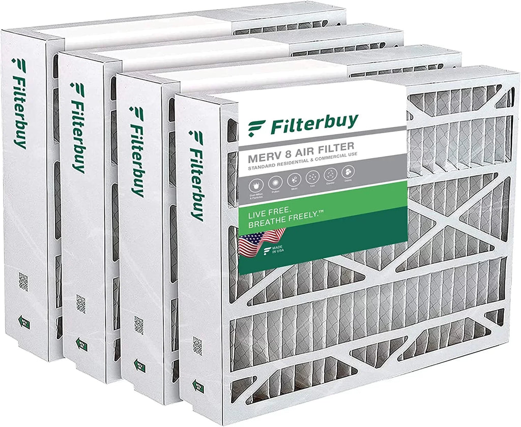 Furnace AC HVAC Air Aprilaire 20x25.25x3.5 Filters 102/2120 Pleated for Space-Gard 8 MERV (4-Pack) Filterbuy