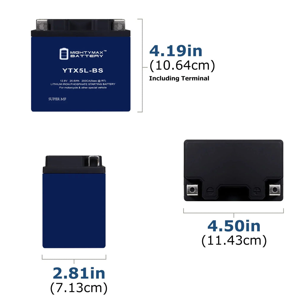 YTX5L-BS Cannondale Replacement Battery X440S for Lithium