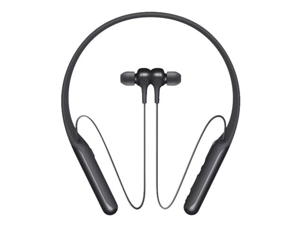 with - - - wireless - - Earphones black NFC canceling - mic - mount Bluetooth WI-C600N active noise - in-ear Sony behind-the-neck