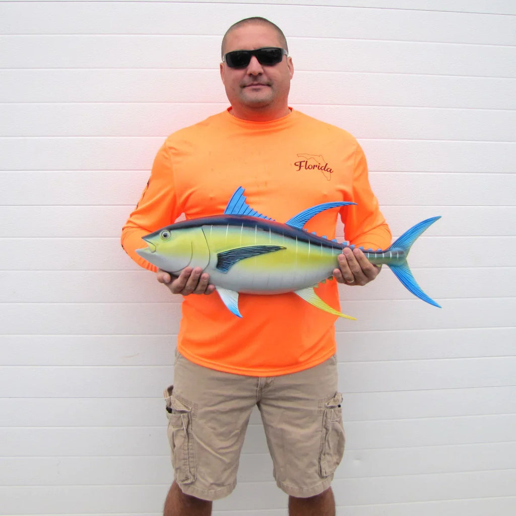 Plaque Saltwater 28" Tuna Trophy Taxidermy Mount Lifelike Bluefin Wall Resin Fish